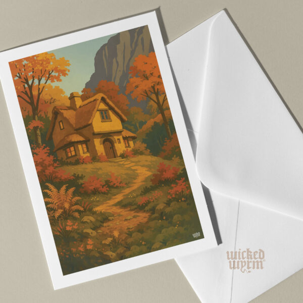 Tom Bombadil’s House | Tolkien Inspired A5 Greetings Card | Blank Inside | Fantasy Gift for Middle-earth Fans | WickedWyrm | UK