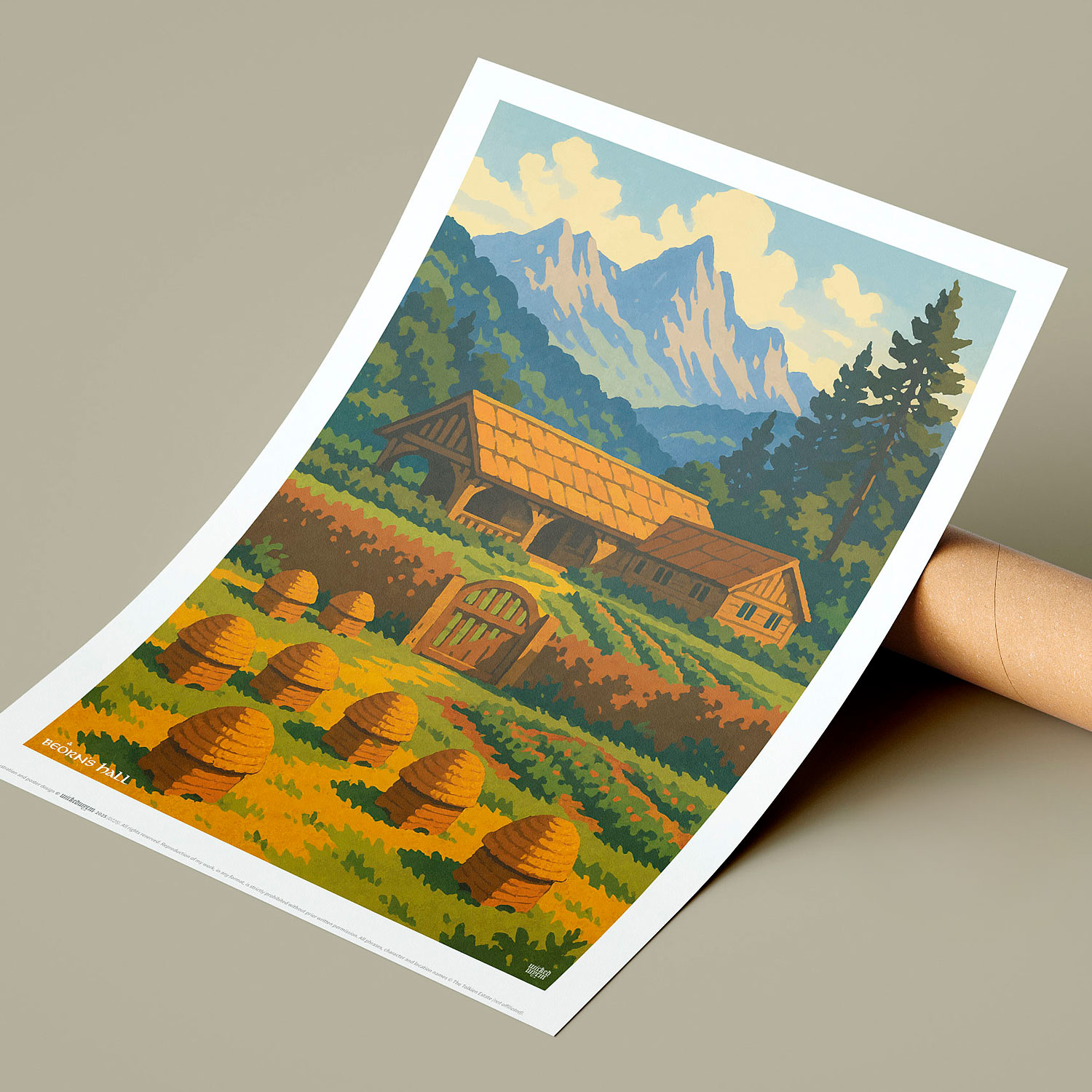 Beorn's Hall | Tolkien Inspired A3 Art Print | Fantasy Wall Decor for Middle-earth Fans | WickedWyrm | UK