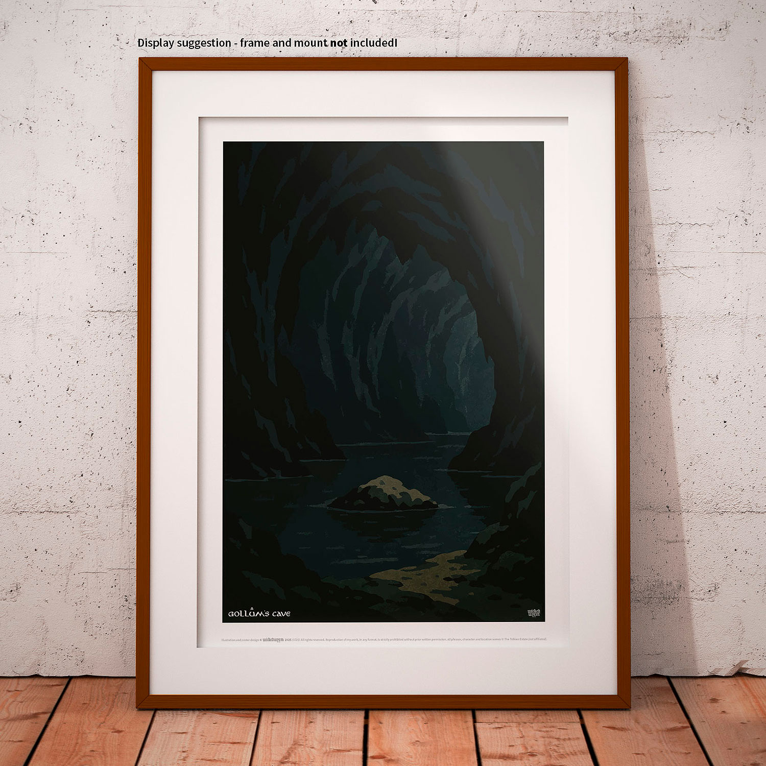 Gollum's Cave | Tolkien Inspired A3 Art Print | Fantasy Wall Decor for Middle-earth Fans | WickedWyrm | UK