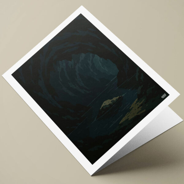 Gollum's Cave | Tolkien Inspired A5 Greetings Card | Blank Inside | Fantasy Gift for Middle-earth Fans | WickedWyrm | UK