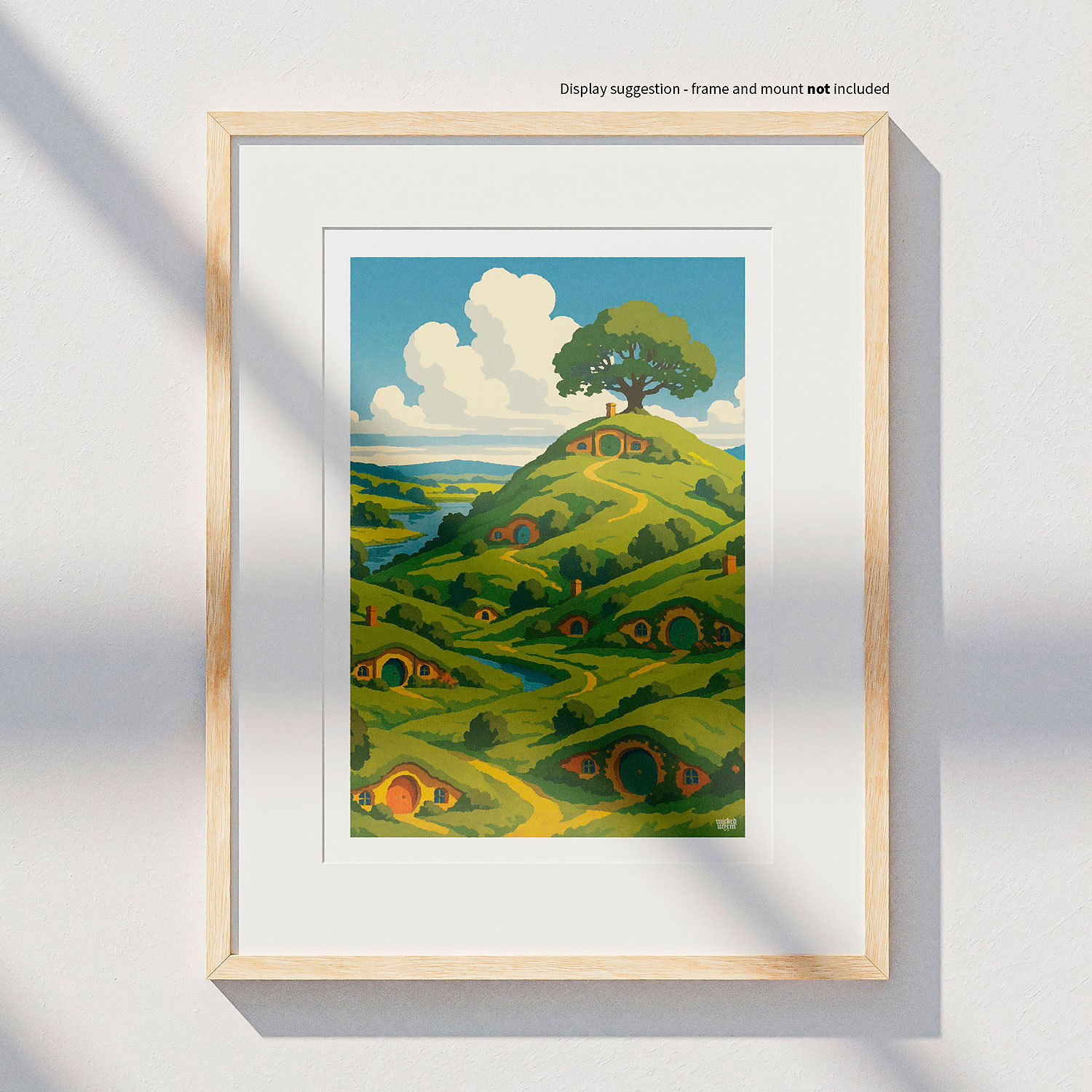 Hobbiton | The Shire | Tolkien Inspired A5 Greetings Card | Blank Inside | Fantasy Gift for Middle-earth Fans | WickedWyrm | UK