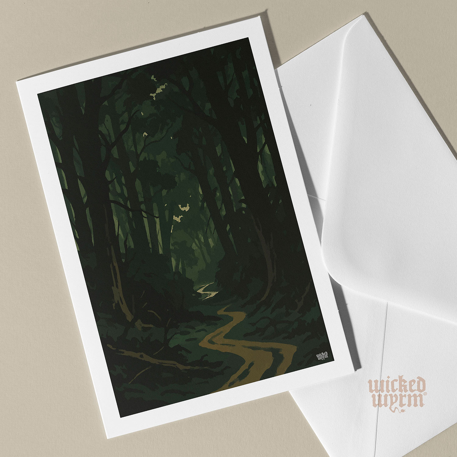 Mirkwood Forest | Tolkien Inspired A5 Greetings Card | Blank Inside | Fantasy Gift for Middle-earth Fans | WickedWyrm | UK